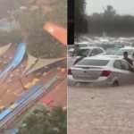 Vídeo: parque aquático é inundado após ser atingido por temporal em Olímpia–SP
