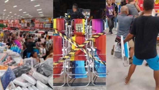 Vídeo: promoção durante Black Friday em Juiz de Fora termina em pancadaria