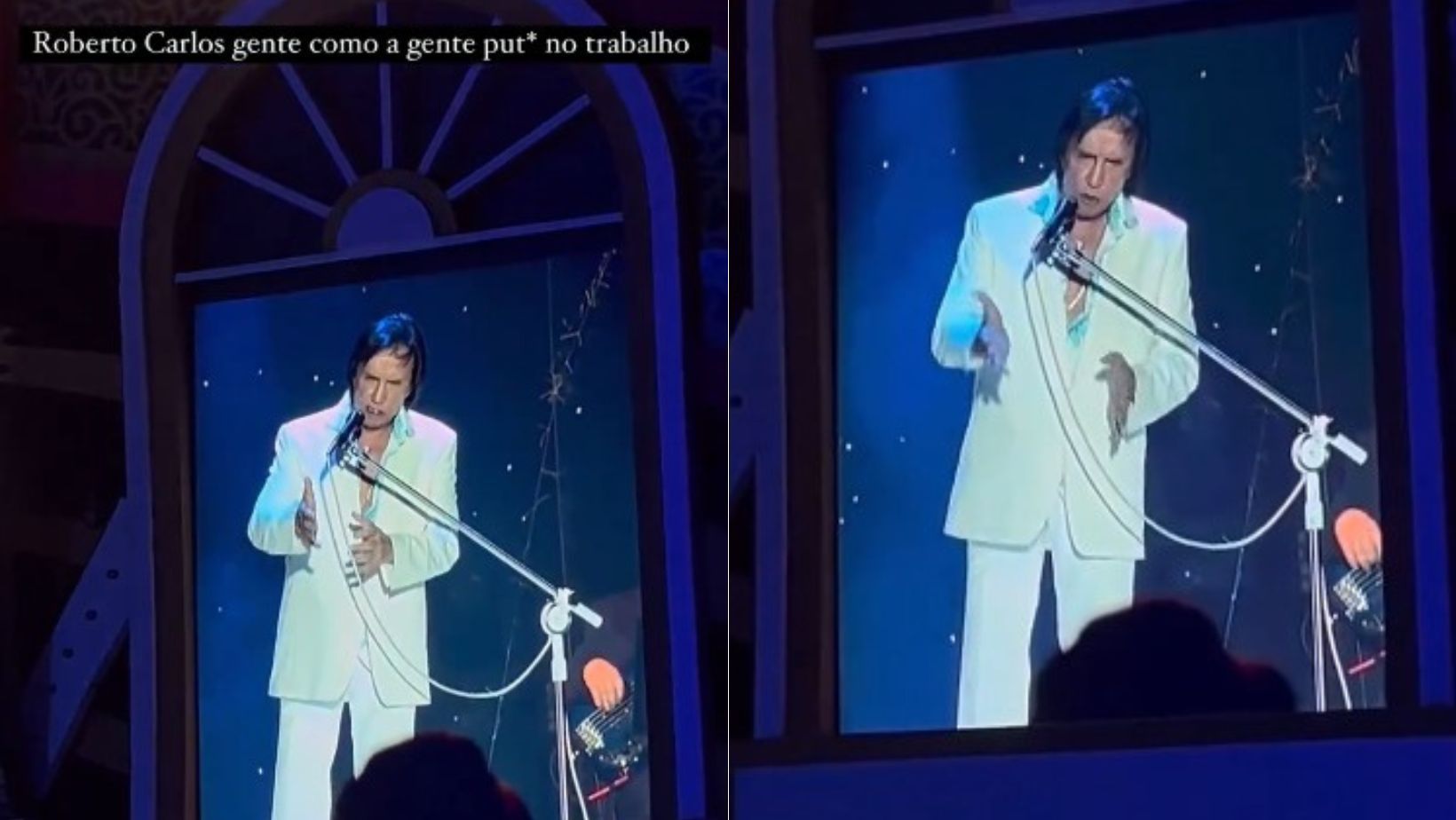 Vídeo: Roberto Carlos dá bronca no palco e ameaça deixar show no Recife