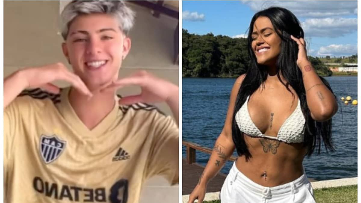 Influenciadora mineira faz amigo atleticano tatuar escudo do Cruzeiro