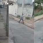 Vídeo: suspeito de jogar tijolo em mulher circulou pela região de BH antes do crime