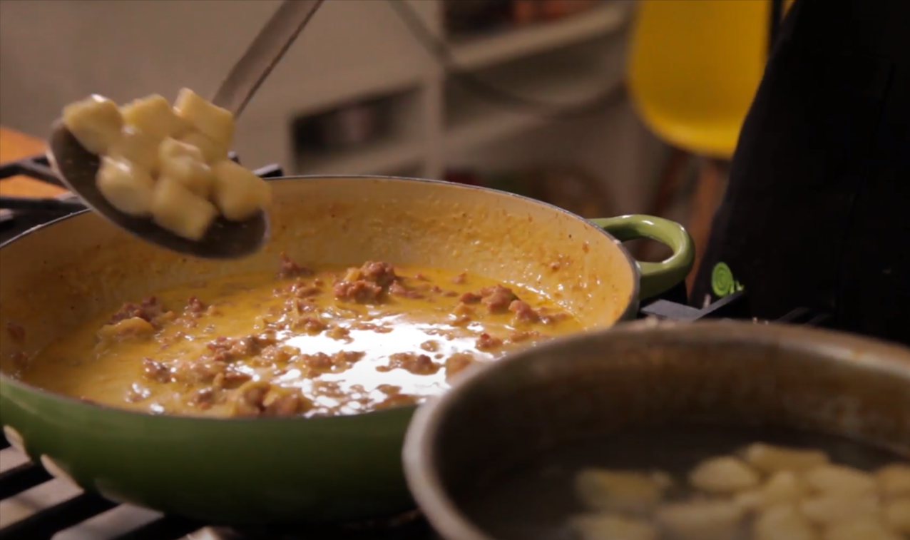 Receita de nhoque di Malga, do chef Stefano Pollaccia