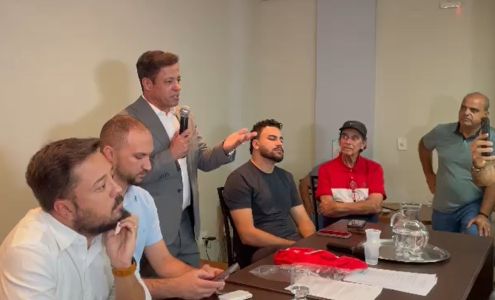 Renato Valentim na reunião de aprovação do projeto da SAF do Villa Nova, em janeiro de 2026