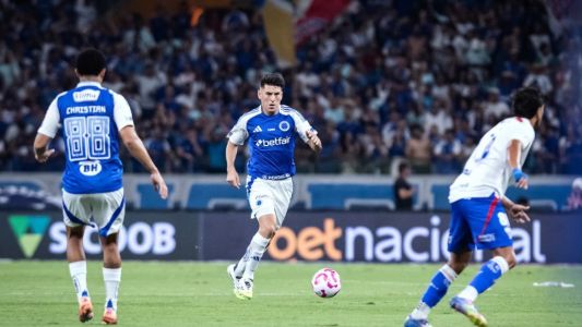 Villalba, do Cruzeiro, em partida contra o Fortaleza, no Mineirão