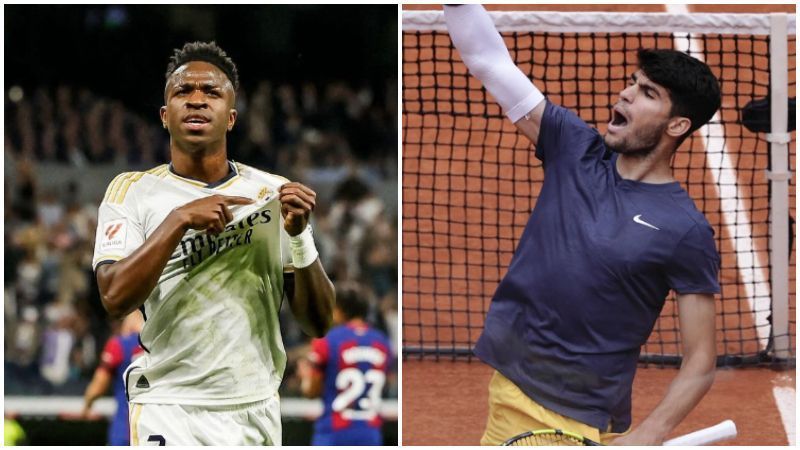 Vini Jr., do Real Madrid, e tenista Calos Alcaraz são tema de vestibular na Espanha