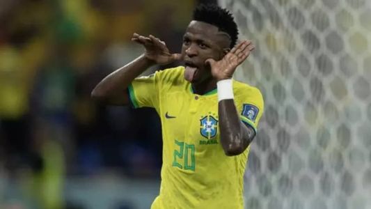 Vini Jr. em ação pela Seleção Brasileira: jogo na Espanha terá campanha antirrascista