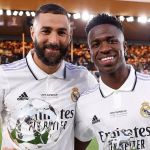 Benzema exalta Vini Jr após gol pelo Real Madrid na Champions League