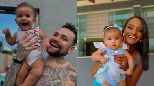 Vinícius e Karoline são pais de Olívia, de 10 meses