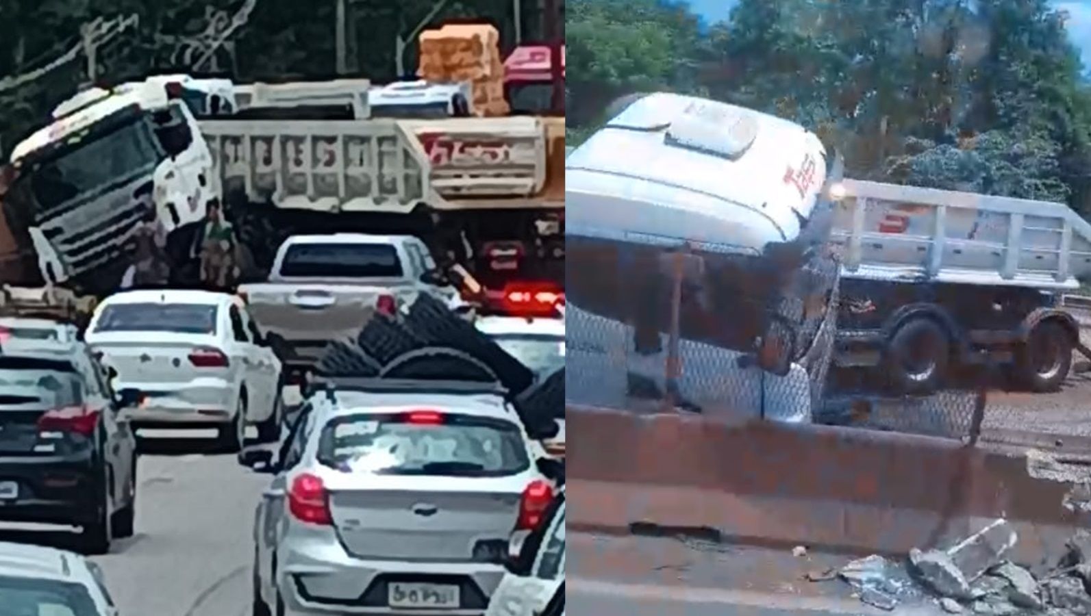 Trânsito é liberado nos dois sentidos da BR-381 após acidente com carreta na Grande BH