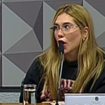 Na CPI das Bets, Virginia se atrapalha e confunde microfone com canudo de garrafa Stanley; assista