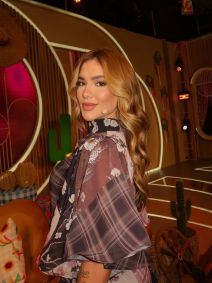 Virginia Fonseca durante gravação do 'Sabadou'