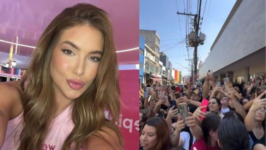Virginia atendeu multidão de fãs no Brás, em São Paulo