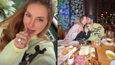 Virgínia posa com moletom do ex-marido