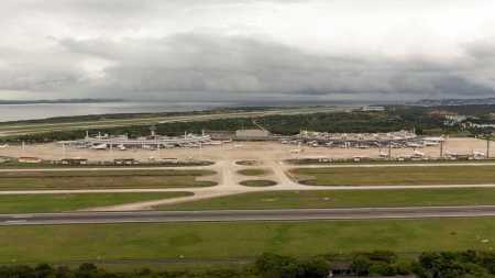 Vista aérea do Aeroporto Internacional do Rio de Janeiro (RJ)