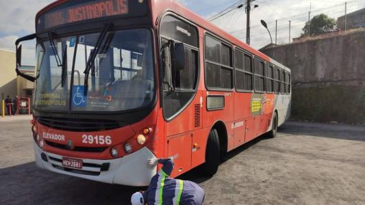 Vistoria identificou problema no freio de alguns coletivos
