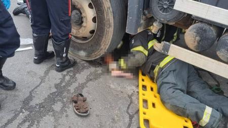 Vítima foi socorrida pelos bombeiros