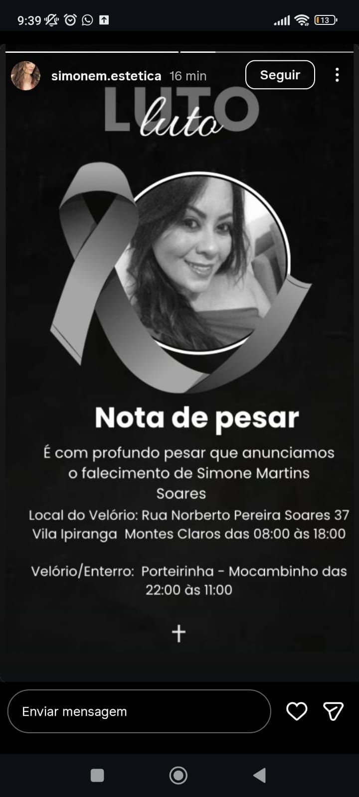 Polícia Civil investiga morte de mulher durante procedimento estético em Montes Claros