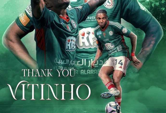 Ex-Flamengo e Inter, Vitinho deixa clube saudita e fica livre no mercado