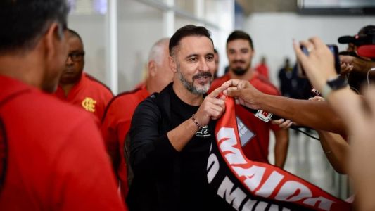Vítor Pereira em sua chegada ao Flamengo, em janeiro de 2023