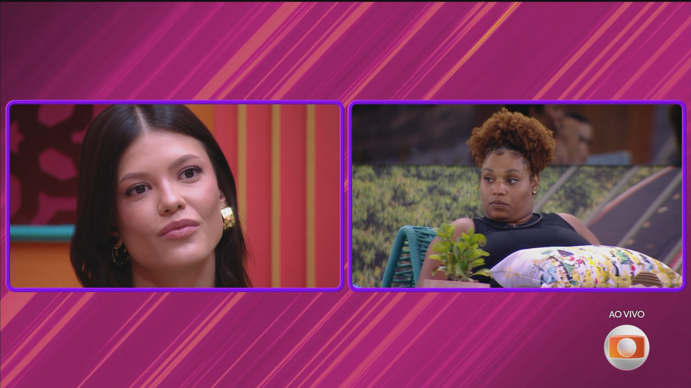 BBB 25: Vitória vê vídeos de Camilla e Thamiris falando mal dela no Sincerão