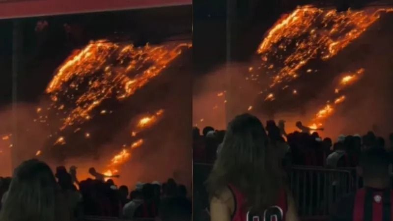 Incêndio atinge imediações de estádio do Vitória antes de jogo do Brasileiro