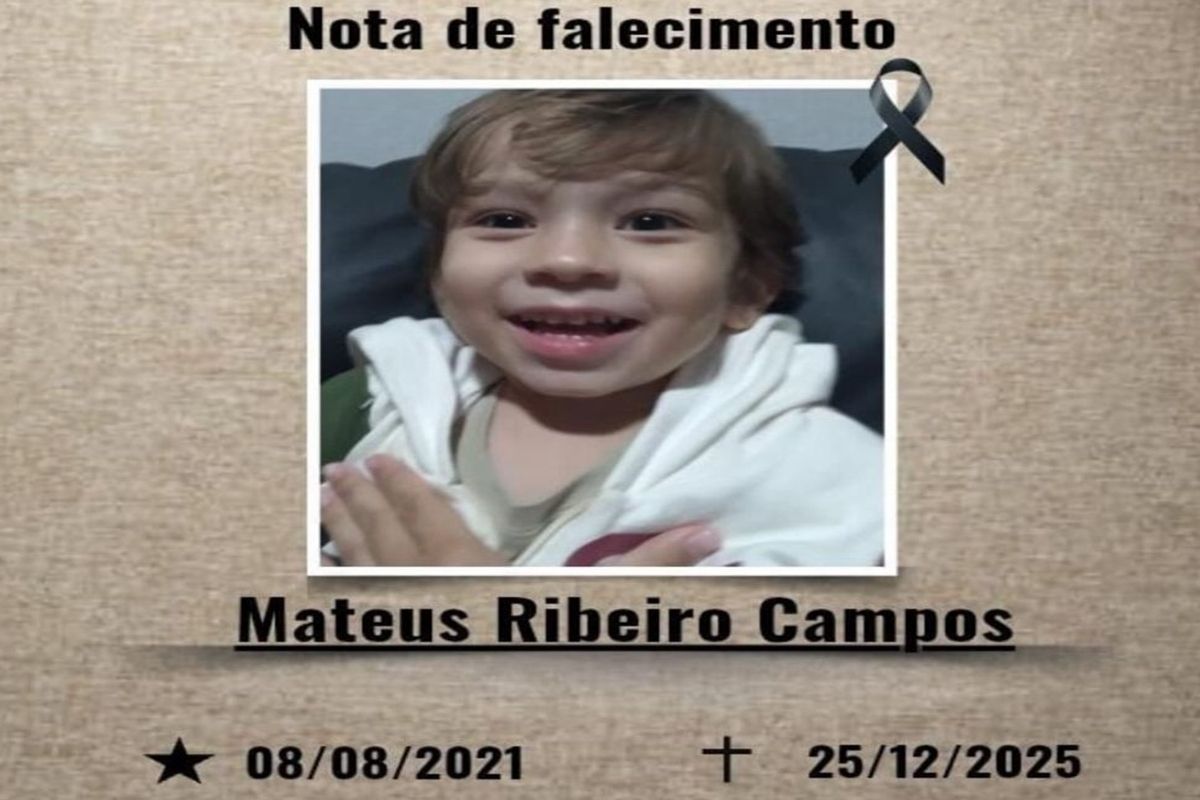 Menino de 4 anos morre afogado em piscina de chácara na manhã de Natal em MG