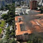 Incêndio: bombeiros retiram alunos e funcionários do Instituto de Educação