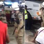 Vídeo: policial militar dá voadora e agride folião durante festa de Carnaval na Bahia