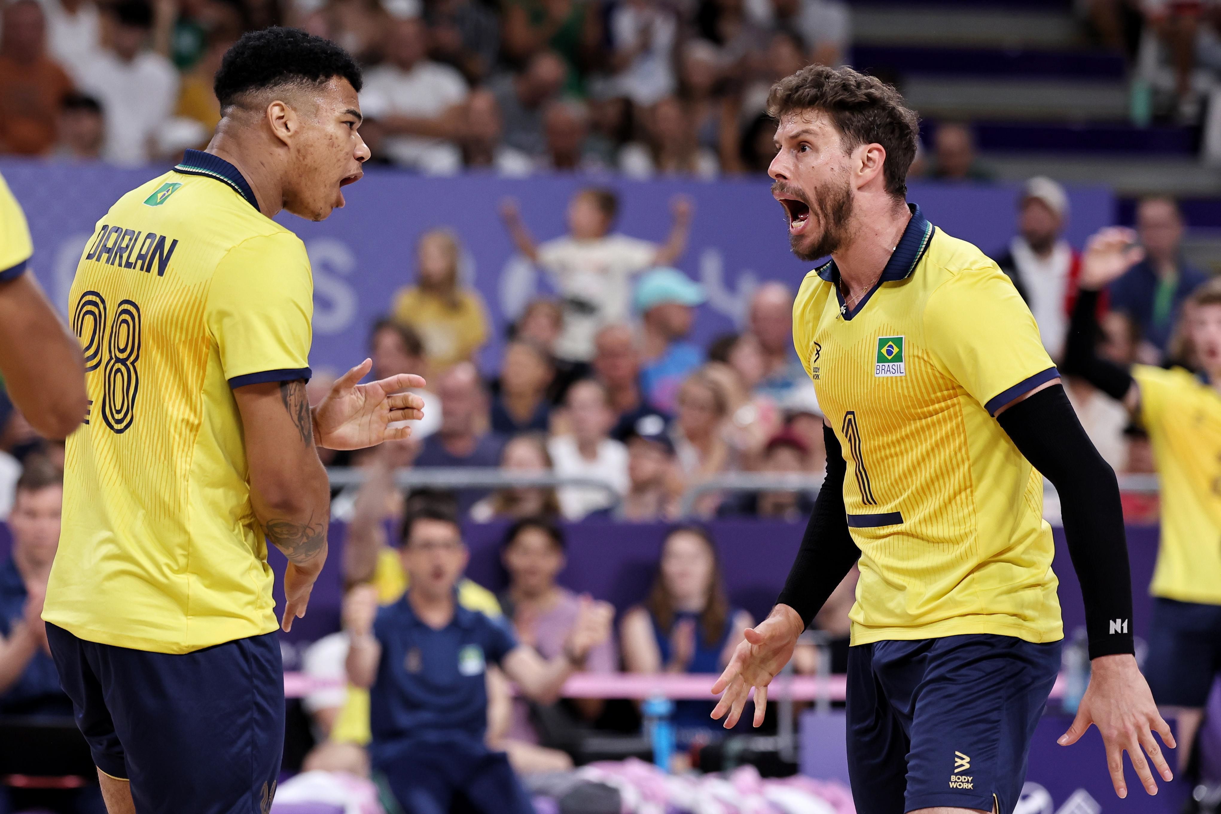 Brasil x Estados Unidos no vôlei masculino em Paris: horário e onde assistir