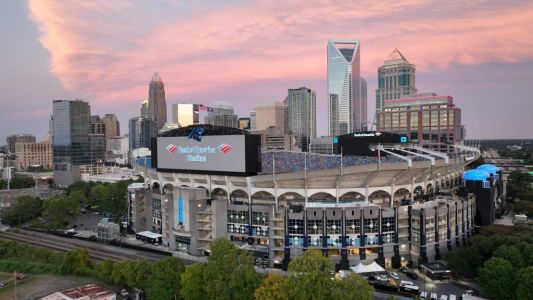 Bank of America Stadium, em Charlotte, nos Estados Unidos