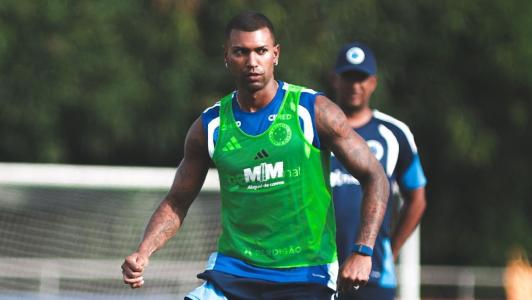Walace em treino do Cruzeiro na última semana