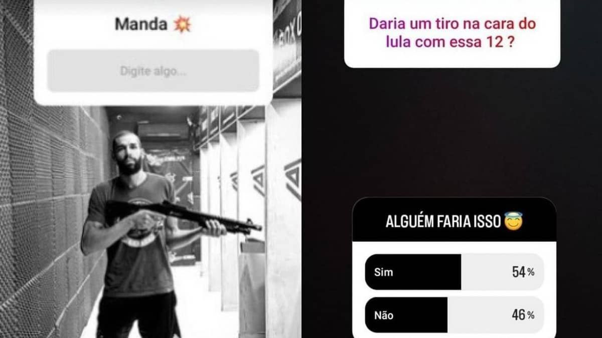 Wallace, do Cruzeiro, posta mensagem ameaçadora: 'daria um tiro na cara de Lula?' 