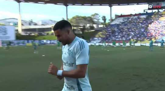 Wanderson deixou o gramado do estádio Kleber Andrade antes do jogo entre Cruzeiro e Banfield-ARG