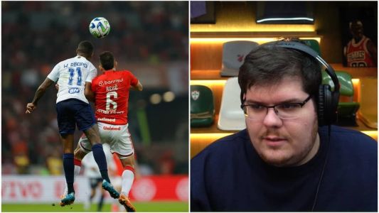 Wesley (esq), do Cruzeiro, em jogo do Campeonato Brasileiro, e Cazé (dir)