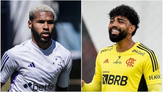 Wesley (esq), do Cruzeiro, e Gabigol (dir), do Flamengo