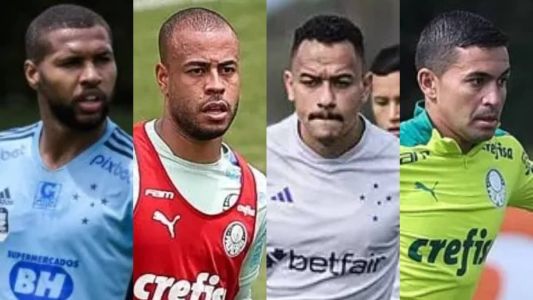 Wesley, Mayke, Papagaio e Dudu são alguns dos jogadores que vestiram as camisas de Cruzeiro e Palmeiras