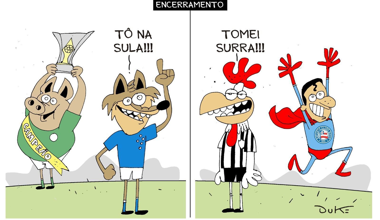 Charge do Duke: a última rodada de Cruzeiro e Atlético no Brasileirão