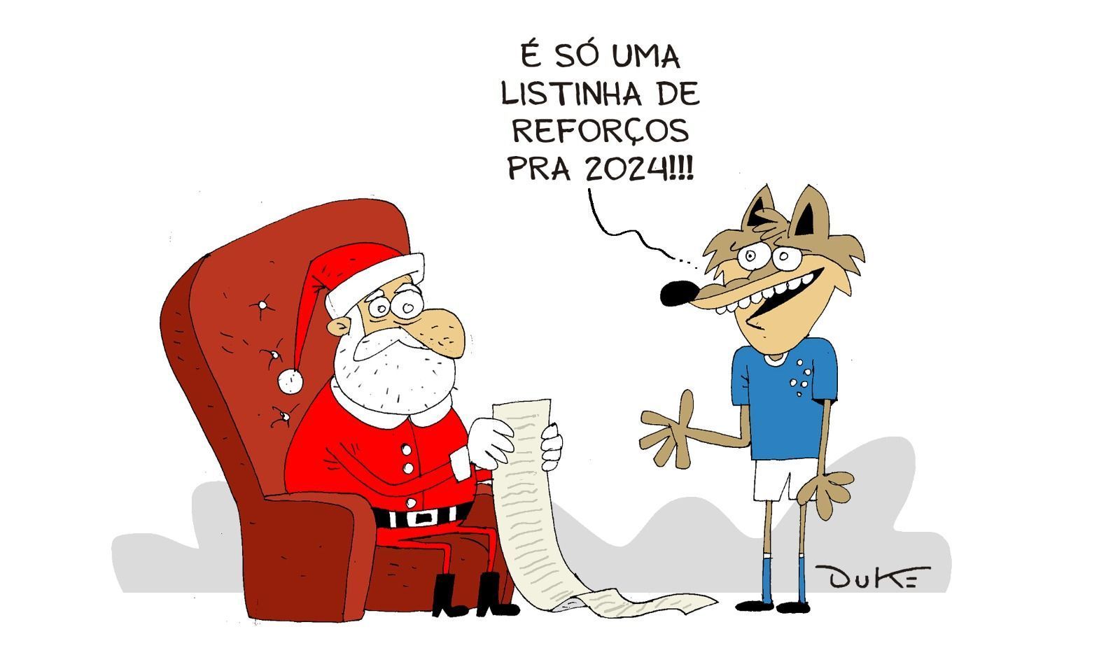 Charge do Duke: a lista de reforços do Cruzeiro para o Papai Noel