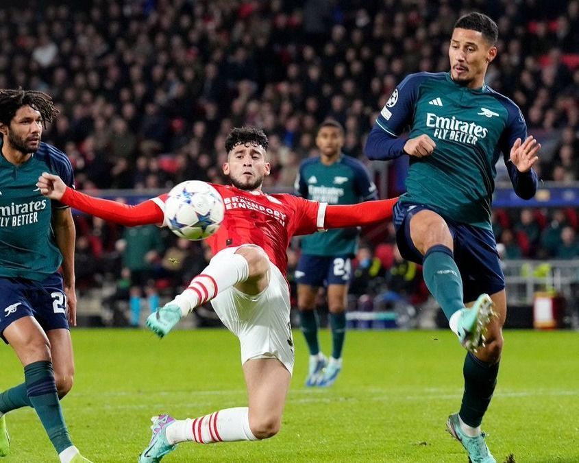 Champions League: Arsenal poupa titulares e fica no empate contra o PSV, na Holanda