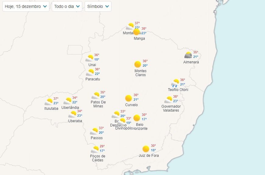 Onda de calor: Minas pode registrar até 40°C no final de semana; veja previsão do tempo