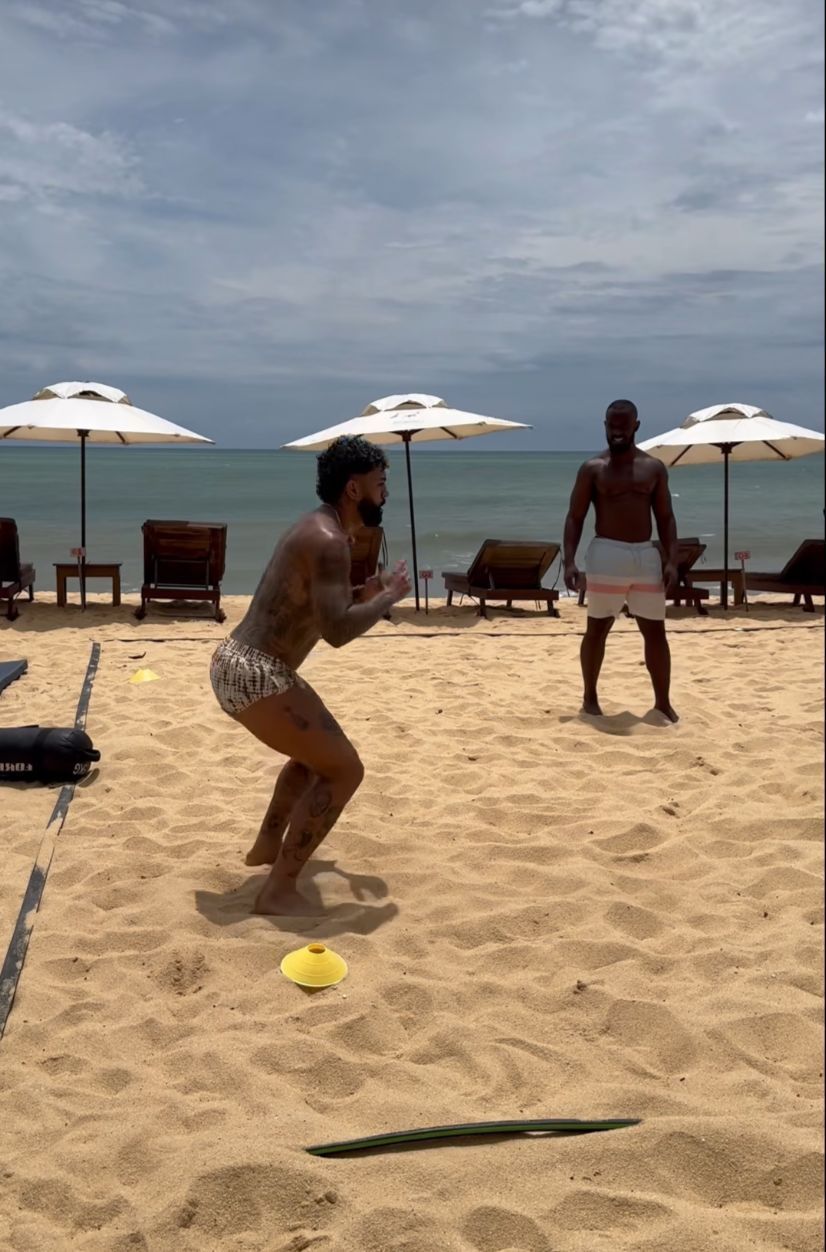 Gabigol, do Flamengo, compartilha imagens de treino durante as férias