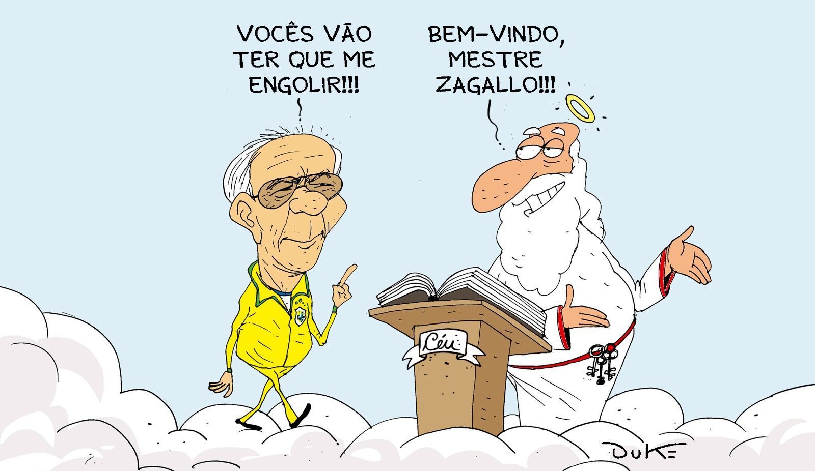Charge do Duke: homenagem a Zagallo