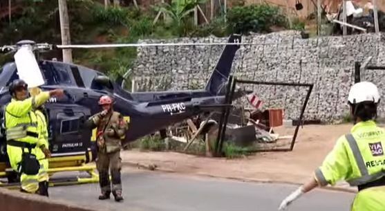 Vídeo: veja o momento exato em que o helicóptero da PRF que fazia resgate cai em BH