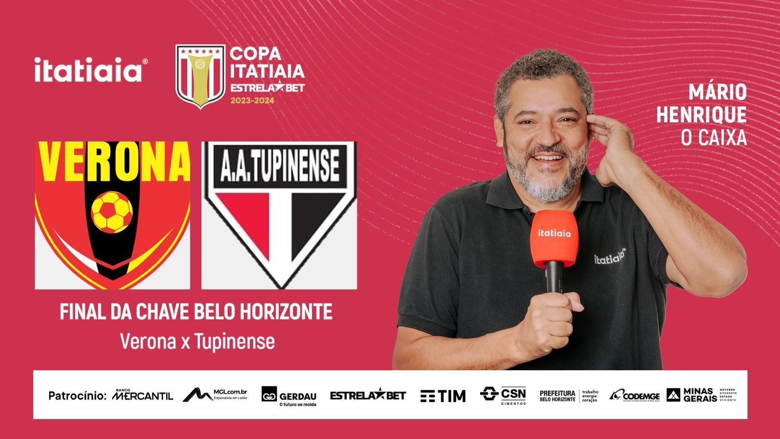 Verona x Tupinense: assista à transmissão da final da chave BH da Copa Itatiaia EstrelaBet