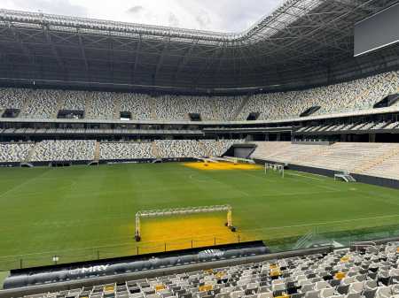 Como está o gramado da Arena MRV, do Atlético