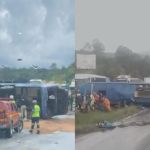 Ônibus tomba e deixa 18 pessoas feridas na BR-381, em Oliveira (MG), sentido BH