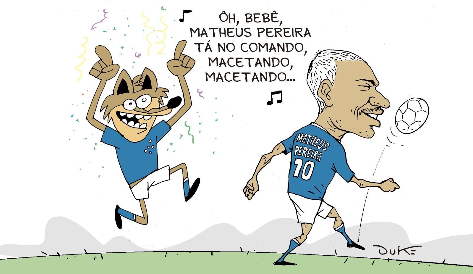 Charge do Duke: a goleada do Cruzeiro e o brilho de Matheus Pereira