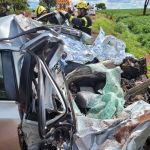 Mãe, filho e padrasto morrem em acidente após tentar ultrapassagem em Goiás