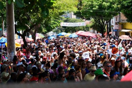 Foliões em diversas situações no Bloco Não Acredito que te Beijei - Carnaval BH 2024