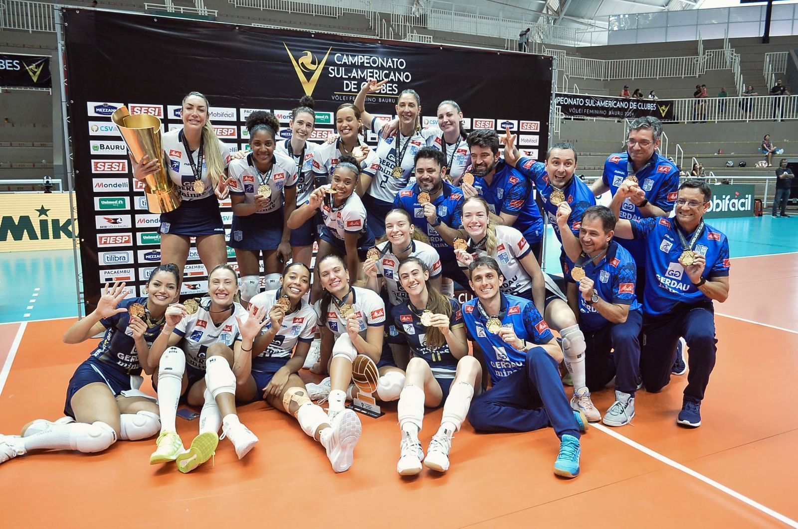 Jogadoras do Gerdau Minas explicam importância da conquista do Sul-Americano